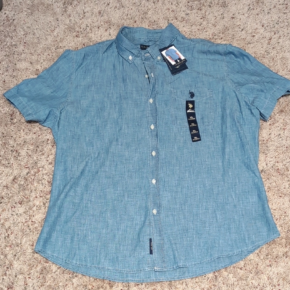 U.S. Polo Assn. Blue Casual Button Down Shirt